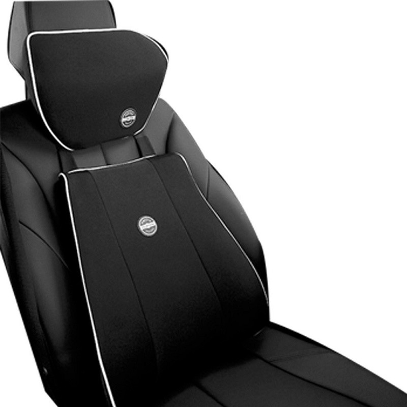 Tựa đầu và tựa lưng ghế ô tô cao su non JINGPIN 3D (Đỏ - Kem - Da bò - Đen - Be)