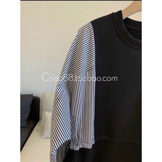 Váy kẻ sọc chun eo dành cho nữ