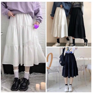 Chân Váy Dài Nữ Voan Tầng 2 Lớp Vintage CV13