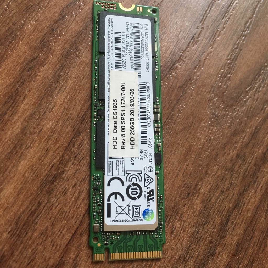 Ổ cứng ssd Samsung NVMe PM981a M.2 PCIe Gen3 x4 256GB | BigBuy360 - bigbuy360.vn