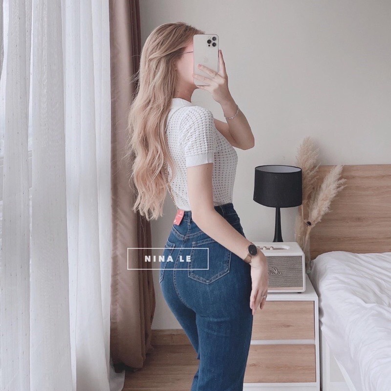 Áo len lỗ cổ đức form vừa, áo polo chất len mềm