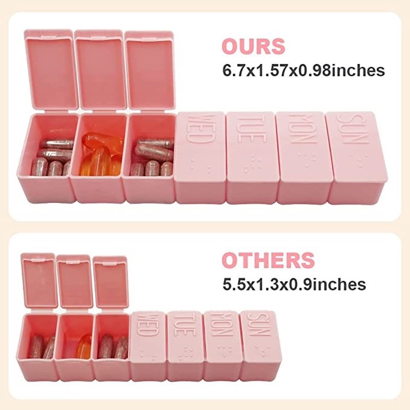 Hộp Đựng Thuốc Chia Ngăn 7 Ngày Trong Tuần Tiện Dụng