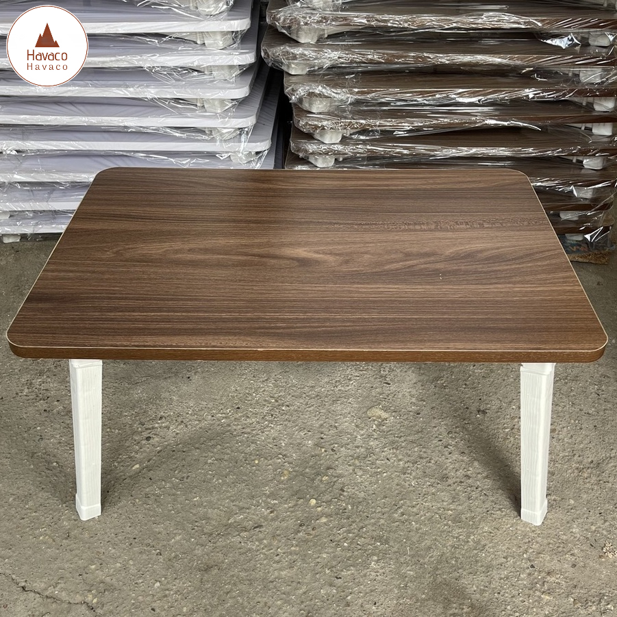 Bàn học decor trang trí gấp gọn ngồi bệt, bàn chân nhựa cứng 40x60cm mặt gỗ MDF phủ sơn bóng Havaco 11