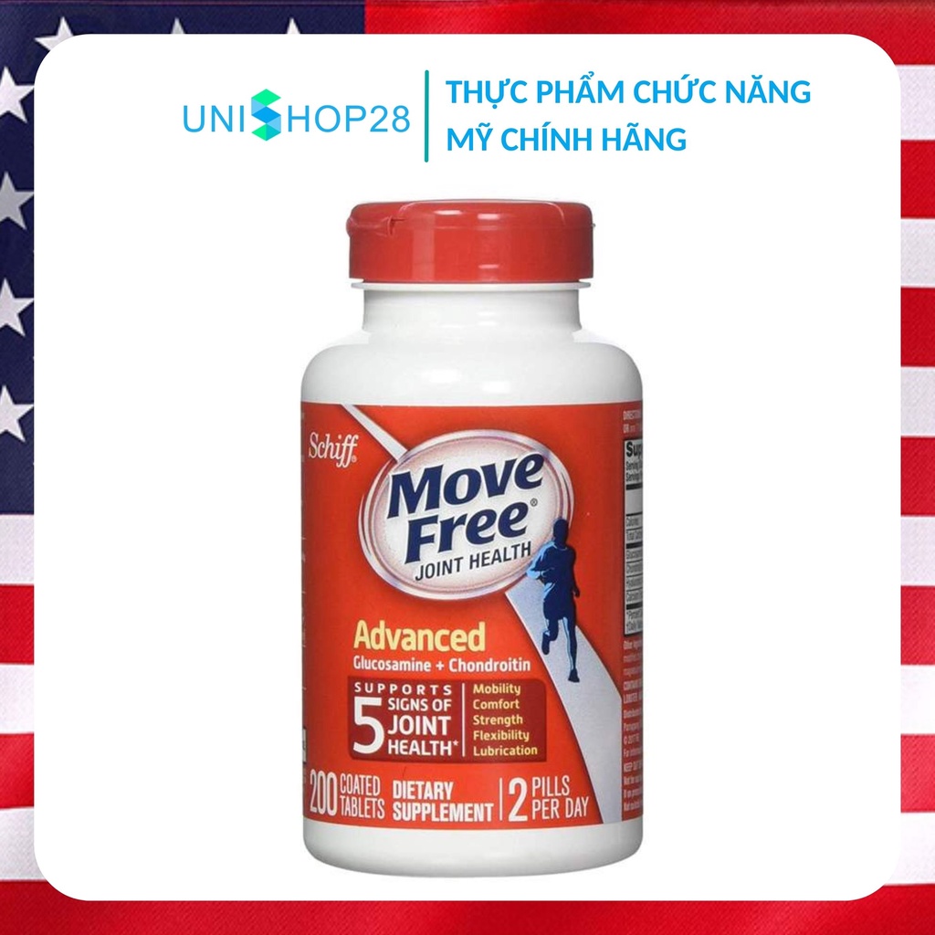 Viên uống bổ khớp, Thực phẩm chức năng Schiff Move Free Joint Health (200 viên)