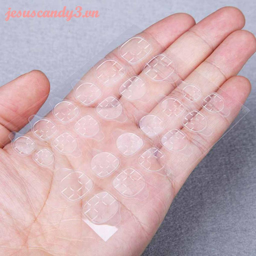 Ready Stock Keo thạch hai mặt trong suốt dùng để dán móng tay DIY thân thiện với môi trường