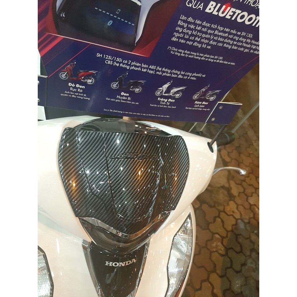 MÀO ĐẦU SH 2020 CACBON. CHROME chính hãng honda