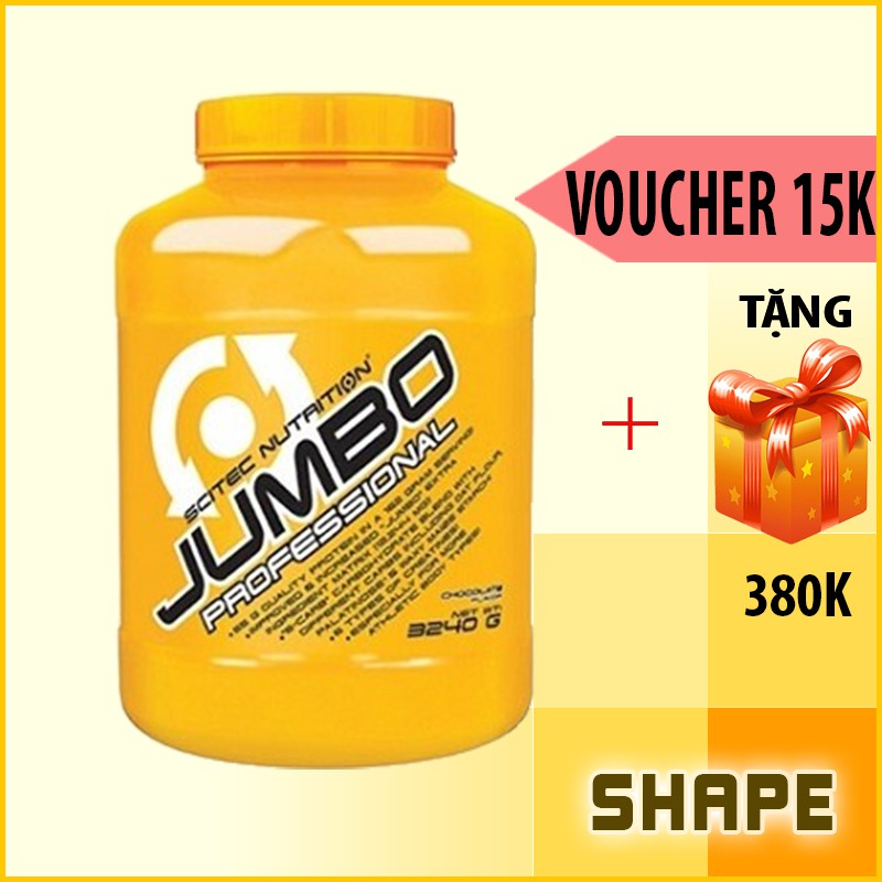 SỮA TĂNG CÂN TĂNG CƠ |Whey Protein Scitec Jumbo Professional 3240g - Chính Hãng Tại Shape Store