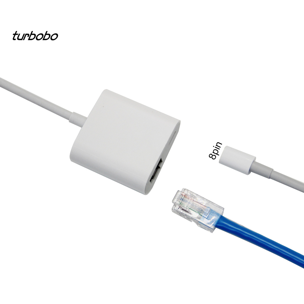 Đầu chuyển đổi Ethernet bằng ABS từ 8pin sang RJ45 thích hợp cho thiết bị Apple