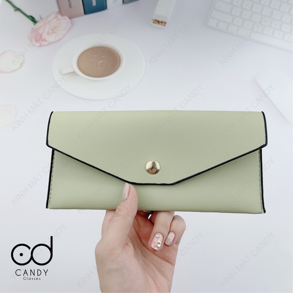 Ví da bấm Candy chuyên dụng đựng kính mát, kính cận - Kính Mắt Candy