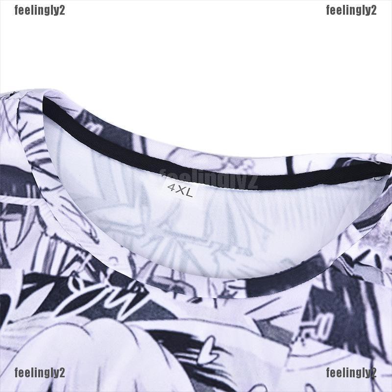 ❤Mặt Trời❤ Áo Thun Tay Ngắn In Họa Tiết Anime Ahegao 3D Vui Nhộn Thời Trang Unisex