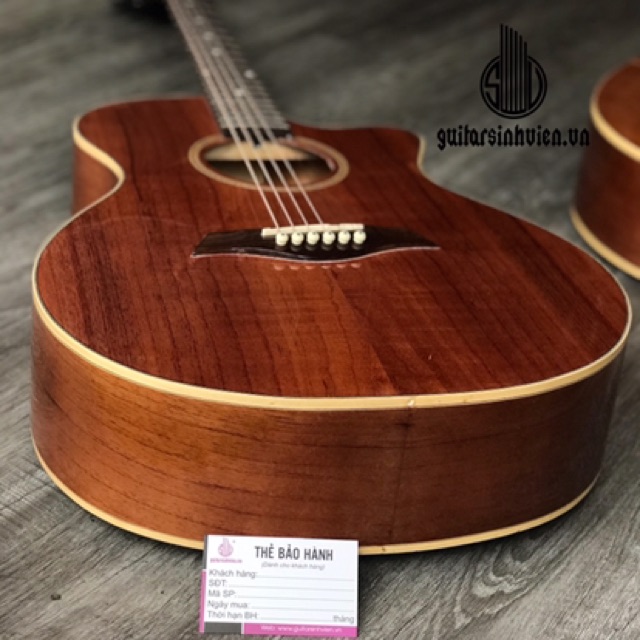 Đàn guitar acoustic SV-FA2 full gỗ hồng đào nguyên miếng - Action thấp, có ty chống cong, chơi được lâu - Guitarsinhvien