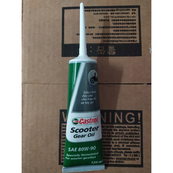 NHỚT HỘP SỐ CASTROL (dầu láp CASTROL) SCOOTER GEAR OLI 120ml