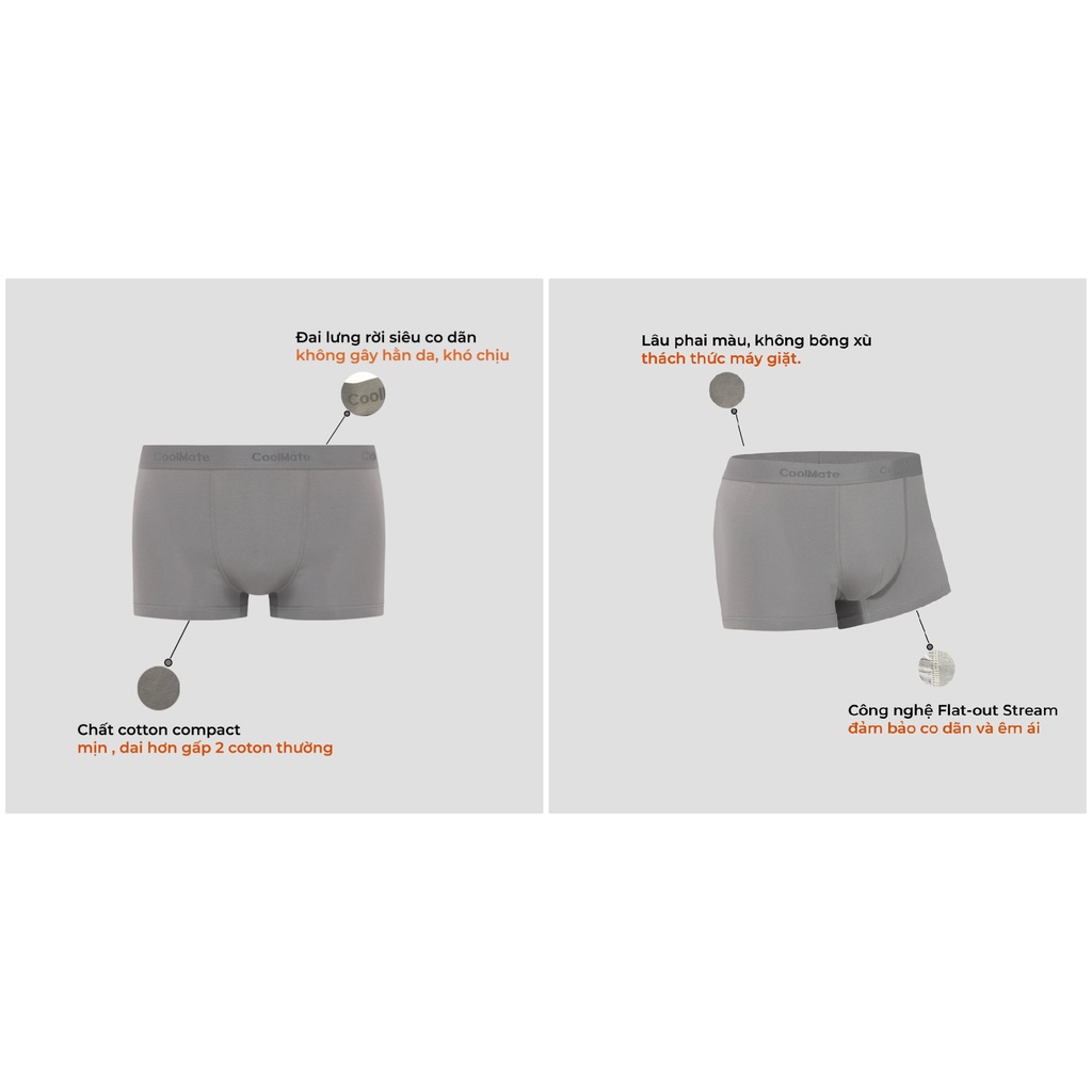 Combo 5 quần sịp nam Trunk Cotton co giãn thoải mái thương hiệu Coolmate