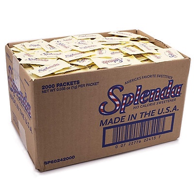 Sét 50 gói đường Splenda Mỹ tách lẻ từ thùng 1.200 gói