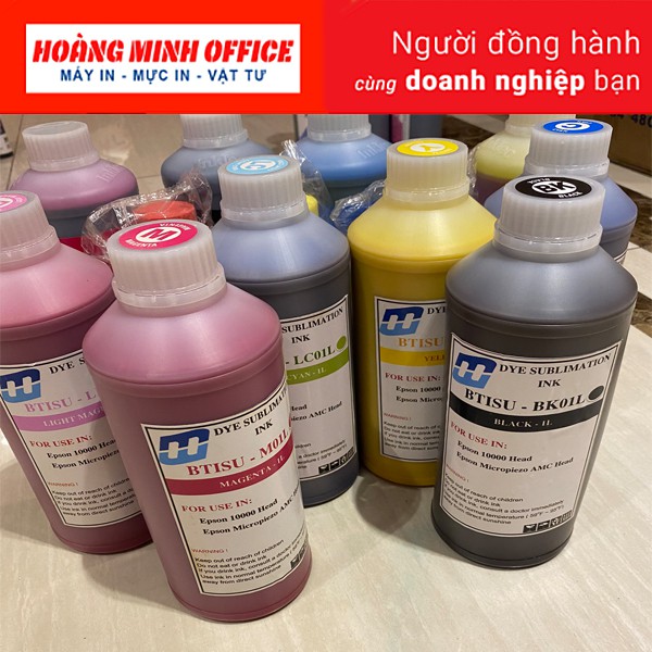 Bộ Mực Chuyển Nhiệt Ep.son 6 màu | 1 lít | Hoàng Minh Office