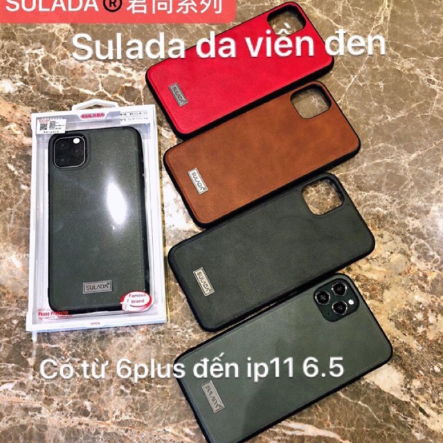 Ốp lưng Sulada da xịn iphone 11 Pro Max 6.5” 2019 dập logo