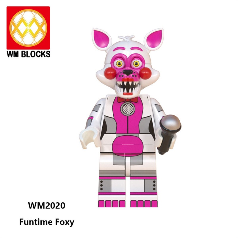 1 Khối Xây Dựng mini Màu Vàng Kim Hình Gấu bonnie endo 'S five nights at Freedy' S abs