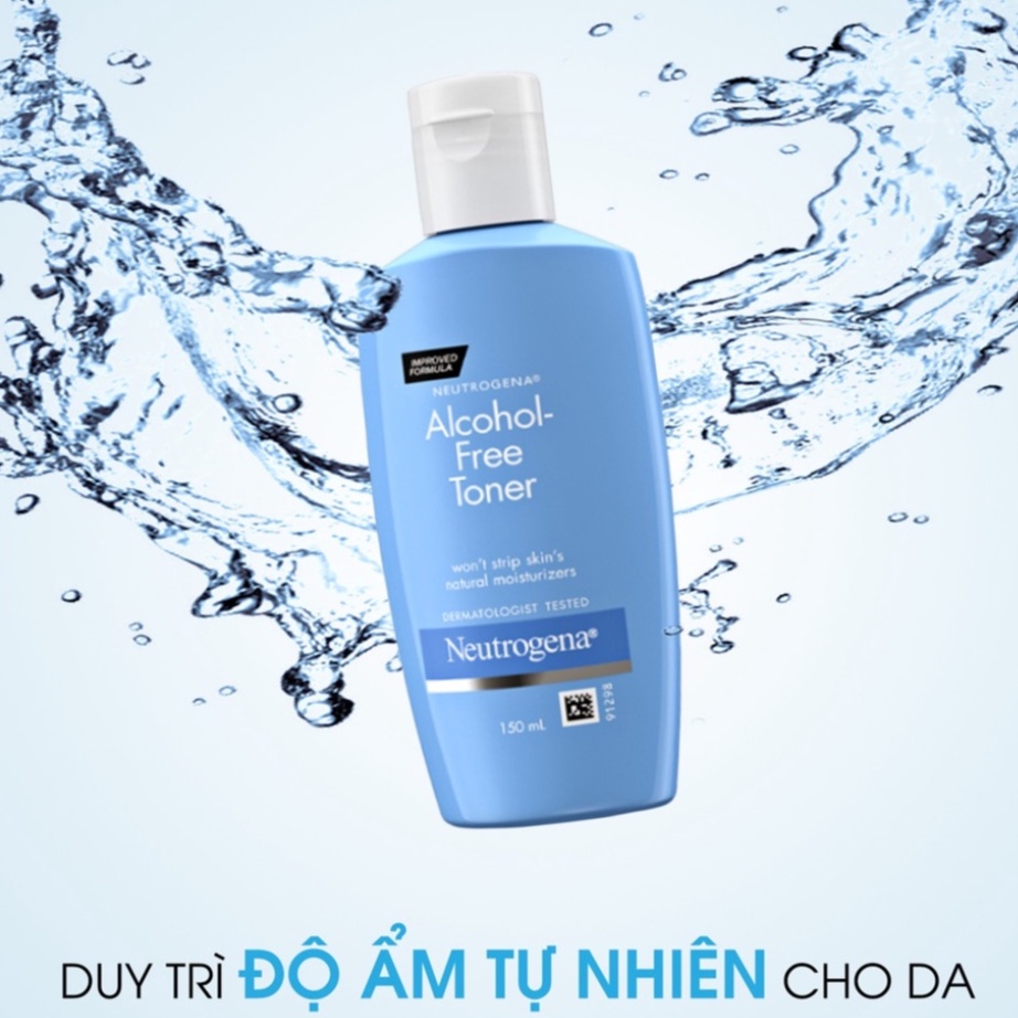 Nước hoa hồng không chứa cồn Neutrogena Alcohol Free Toner 150ml