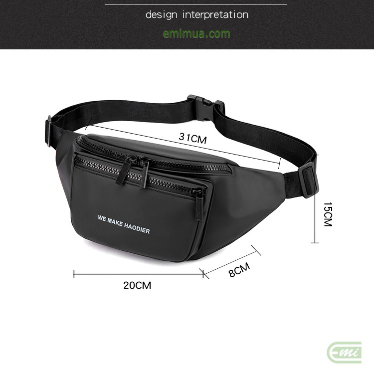 Túi đeo chéo nam nữ túi bao tử tiện lợi EMIBE37 {Freeship} | BigBuy360 - bigbuy360.vn