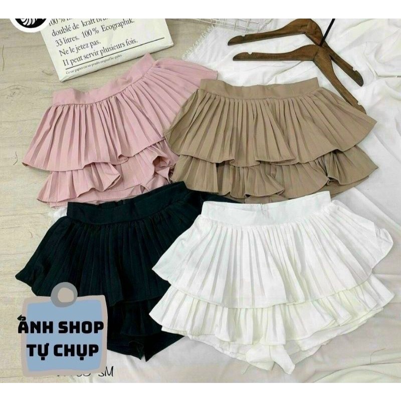 CHÂN VÁY 2 TẦNG DẬP LY BIGSIZE - NHIỀU MÀU
