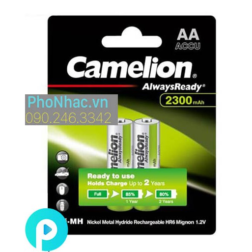 PIN SẠC AA,AAA CAMELION 2700MAH, 2500MAH, 1100MAH. Sạc Nhanh Camelion