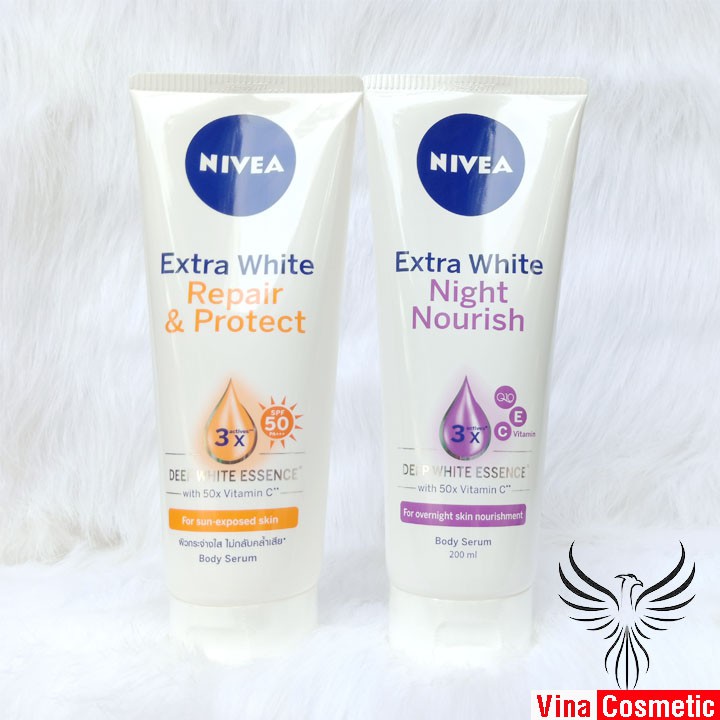 Serum Dưỡng Trắng Da Ban Ngày 180ml Hoặc Dưỡng Trắng Da Ban Đêm Nivea 200ml