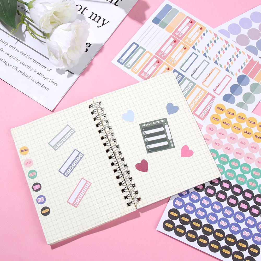 Set 5 Tờ Giấy Dán Ghi Chú Nhiều Màu Sắc Trang Trí Sổ Tay