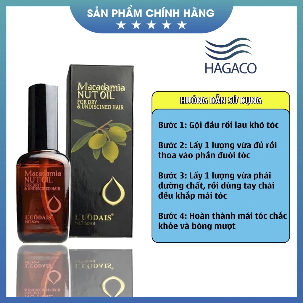 Tinh Dầu Dưỡng Tóc MACADAMIA Bảo Vệ Tóc Uốn Luodais NUT OIL 50ML CT45