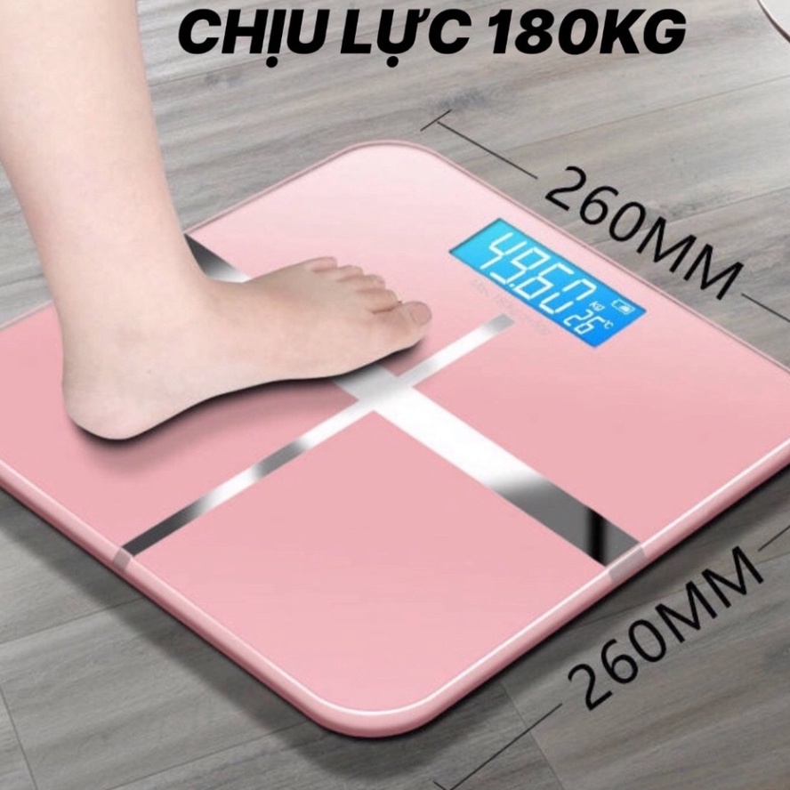 Cân điện tử sức khỏe - Cân sức khỏe gia đình mini siêu tiện lợi, tải trọng lên đến 180kg