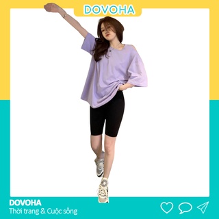 Quần legging lửng ngố nữ hffm có túi cạp cao nâng mông cao cấp cotton dày dặn DOVOHA HM04