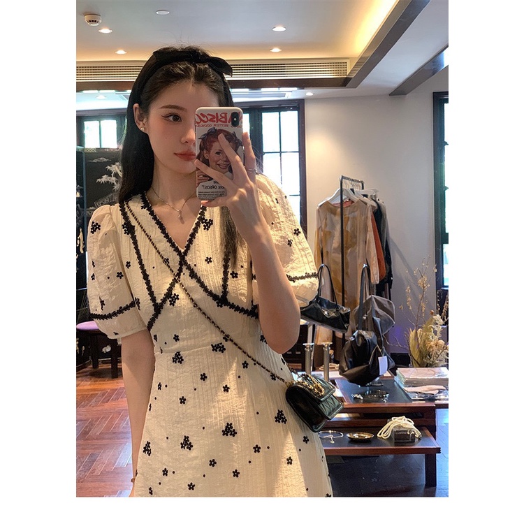 Váy hoa thô boy loại 1 tiểu thư nhẹ nhàng