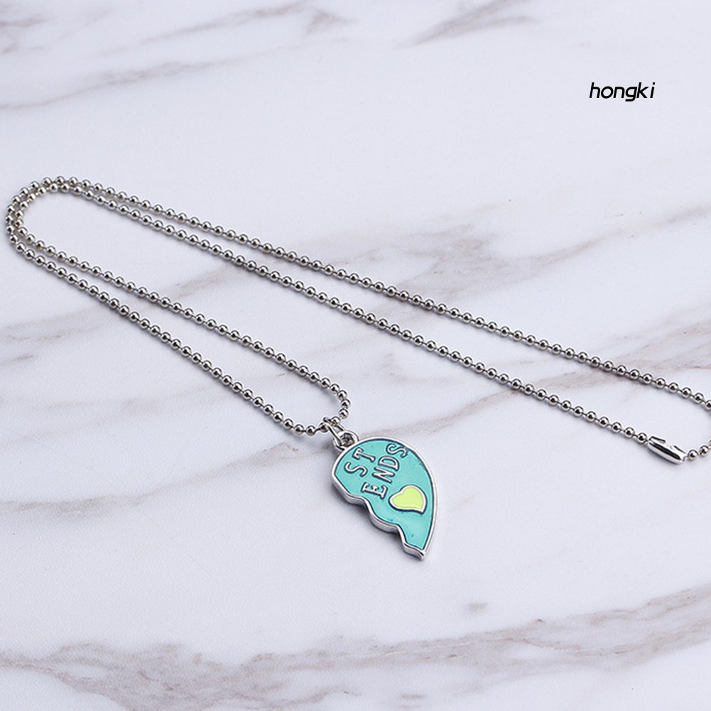 Bộ 2 vòng cổ Mặt Nửa Trái Tim Ghép Cho Bạn Thân