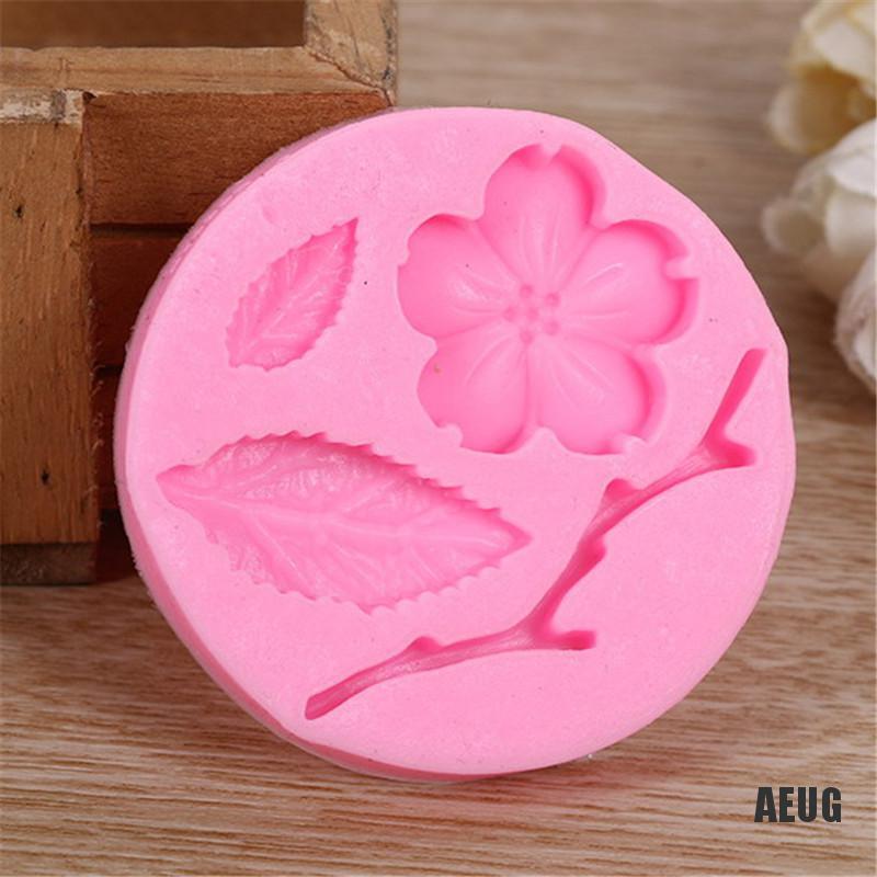 Khuôn silicone tạo hình hoa đào làm bánh kẹo đáng yêu