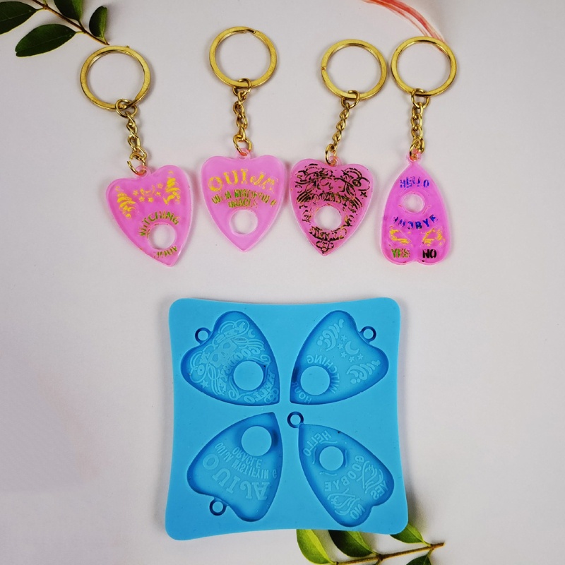 Khuôn Silicone Làm Móc Khóa Hình Vỏ Sò Sáng Bóng Diy