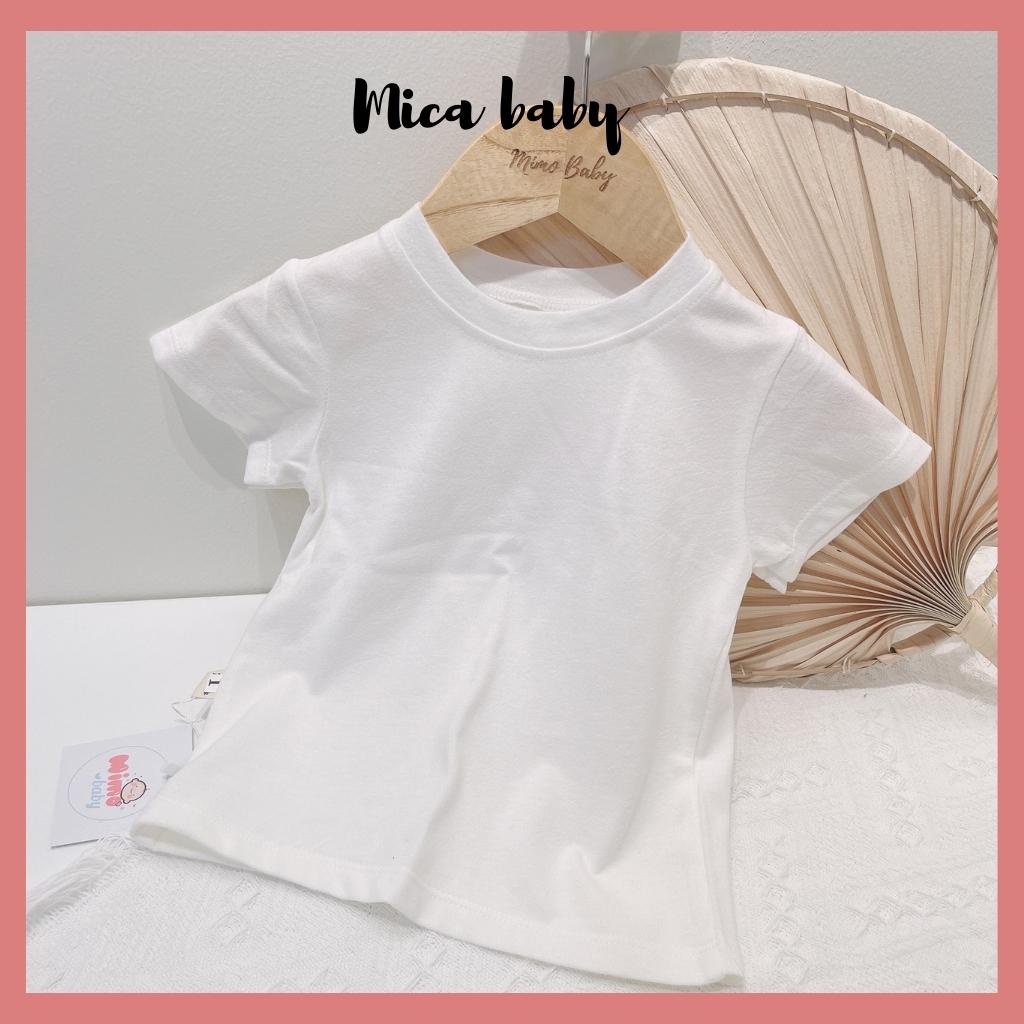 Áo cotton cộc tay trẻ em, áo ngắn tay mặc hè thoáng mát cho bé Mica Baby QA28