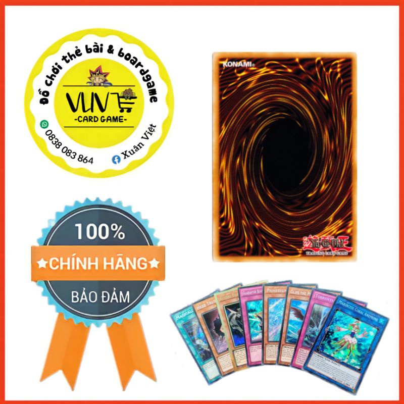 Ngẫu nhiên 1 thẻ bài yugioh foil độ hiếm từ secret trở lên
