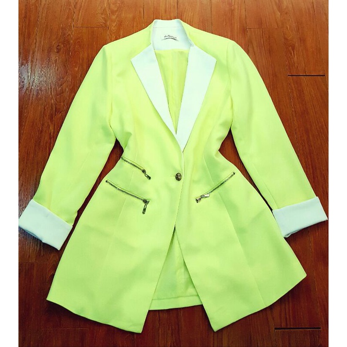 Áo vest blazer màu vàng tươi sz XL