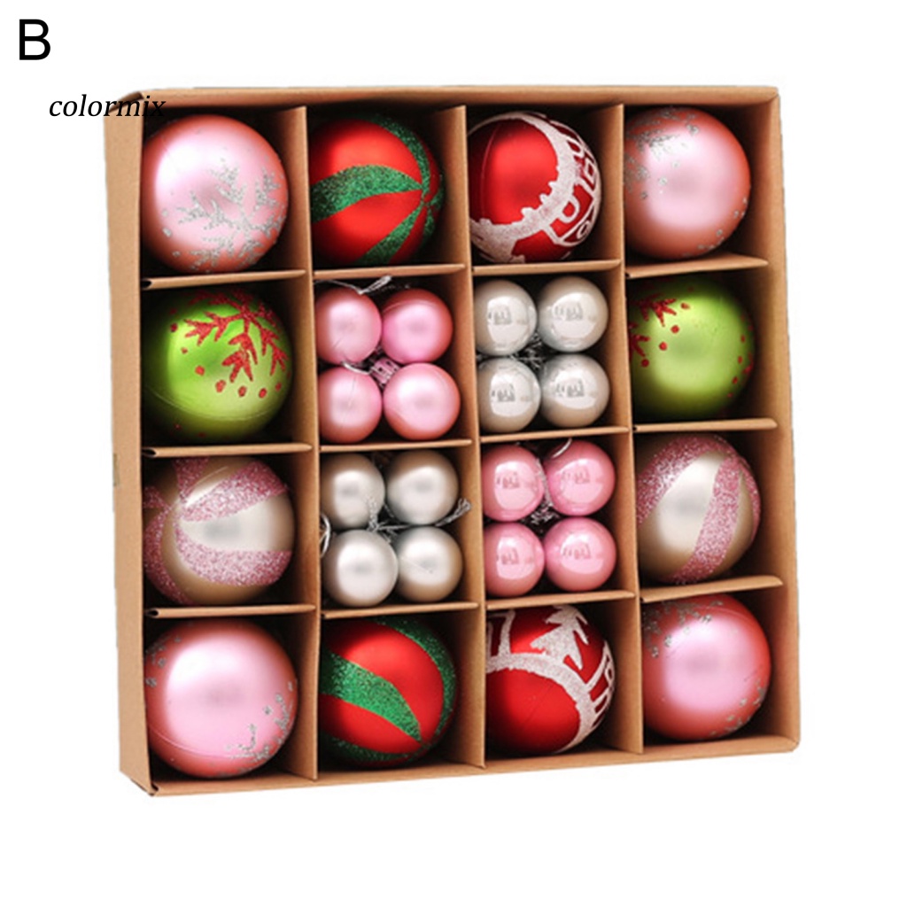 Set 42 / 44 Quả Châu Trang Trí Giáng Sinh Kích Thước 3cm / 6cm