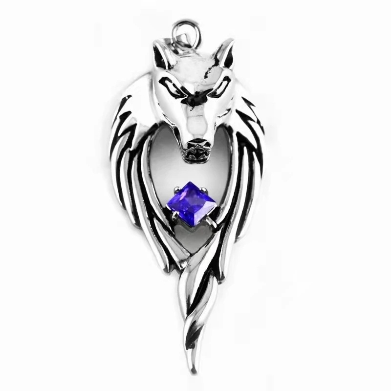 Vòng cổ Mặt Hình Sói Phát Sáng Phong Cách Hip Hop