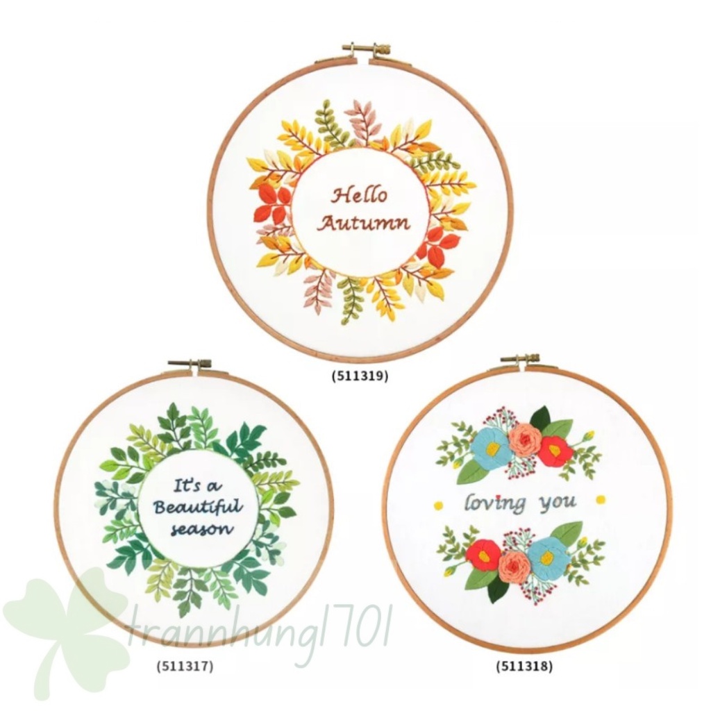 Bộ kit thêu tay trang trí DIY _ bộ sưu tập số 09