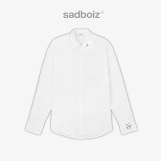 Áo sơ mi tay dài SADBOIZ Sad Signature Oversized White