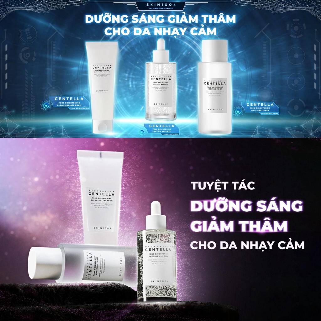 Nước Hoa Hồng Toner Skin1004 Madagascar Centella Tone Brightening Booster (Trắng) 210ml