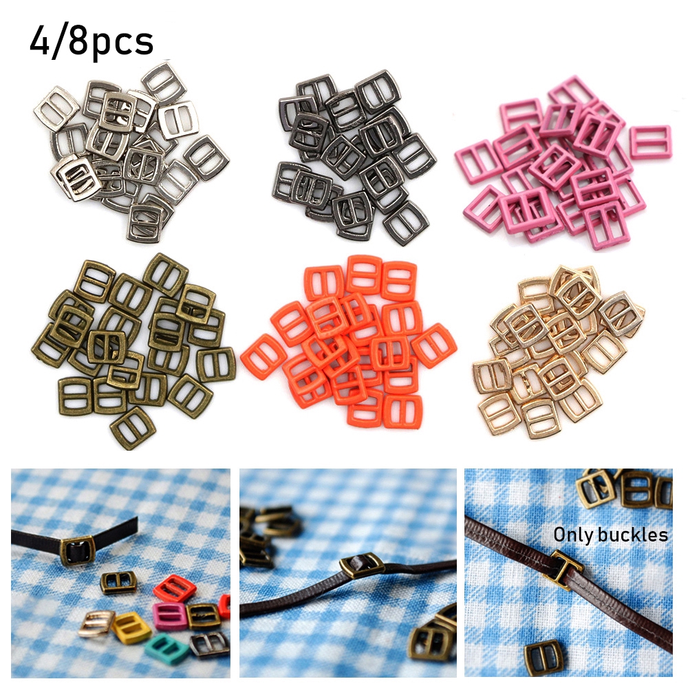 Set 4/8 móc khóa siêu nhỏ 7*8mm 12 màu chất lượng cao cho gia công đồ chơi