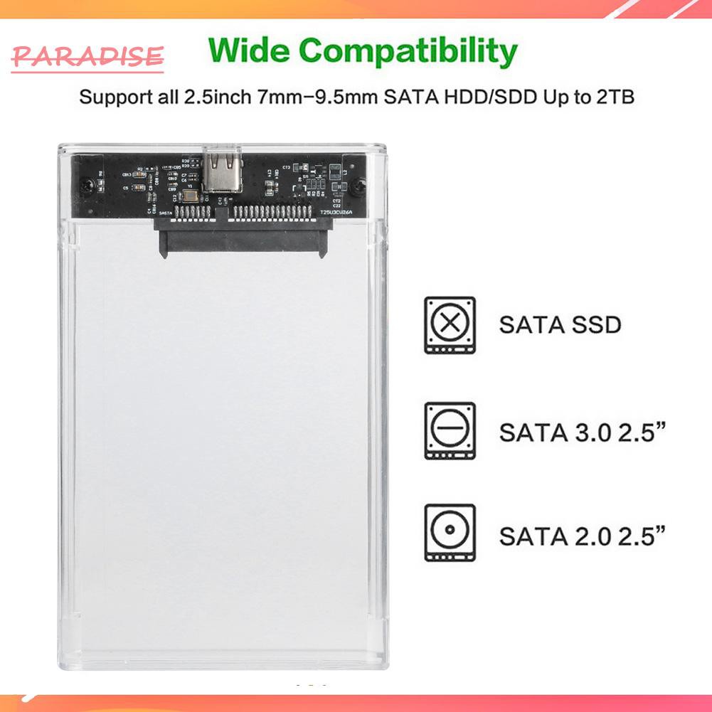 Hộp Đựng Ổ Cứng Ngoài 2.5 Inch Sata Hdd Ssd Kết Nối Usb 3.1 Type-C Ốp | BigBuy360 - bigbuy360.vn