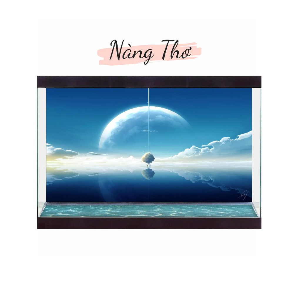 TRANH MẶT TRĂNG DÁN HỒ CÁ NHIỀU KÍCH THƯỚC_THIẾT KẾ NÀNG THƠ