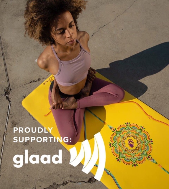 ] Hàng Chính Hãng - Liforme Vàng Cầu Vồng RainBow Hope - Tặng Khăn Lau Mồ Hôi Yoga