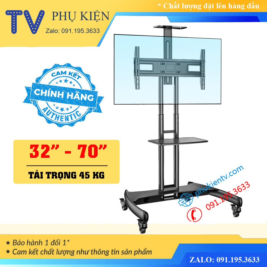 Gi&aacute; treo tivi di động NB AVA1500 32 - 43 - 50 - 55 - 60 - 65 - 70 inch - Kệ Treo Tivi C&oacute; B&aacute;nh Xe Di Chuyển Đa Năng