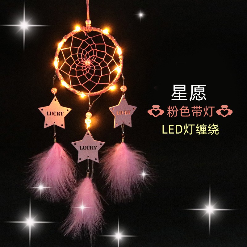 Dream Catcher Lông Vũ Treo Tường Trang Trí Xinh Xắn