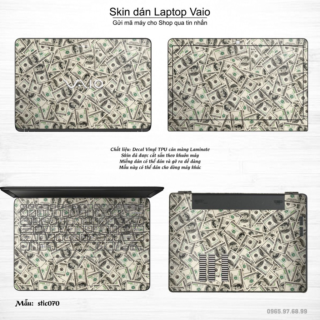 Skin dán Laptop Sony Vaio in hình Hoa văn sticker _nhiều mẫu 12 (inbox mã máy cho Shop)