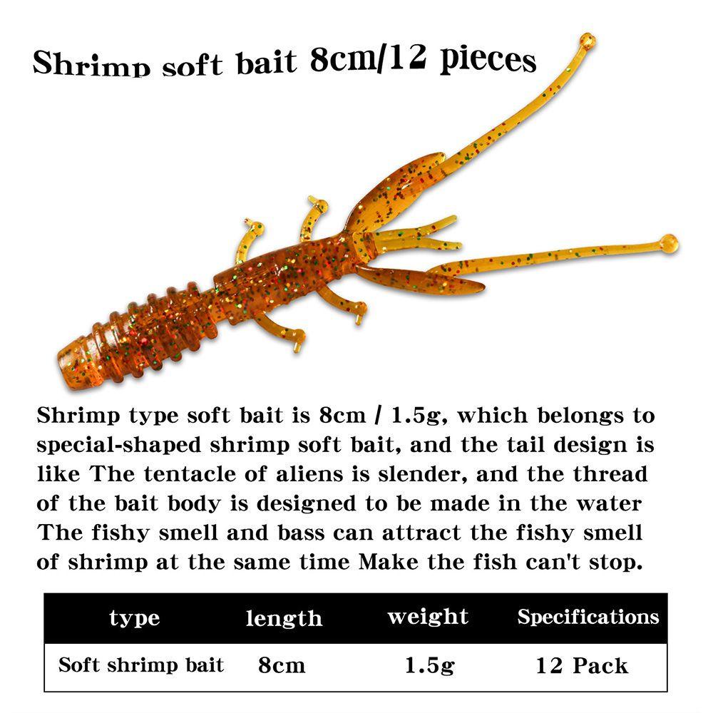 MYRONGVN Set 12 Mồi Câu Cá Giả Bằng Silicone Chất Lượng Cao